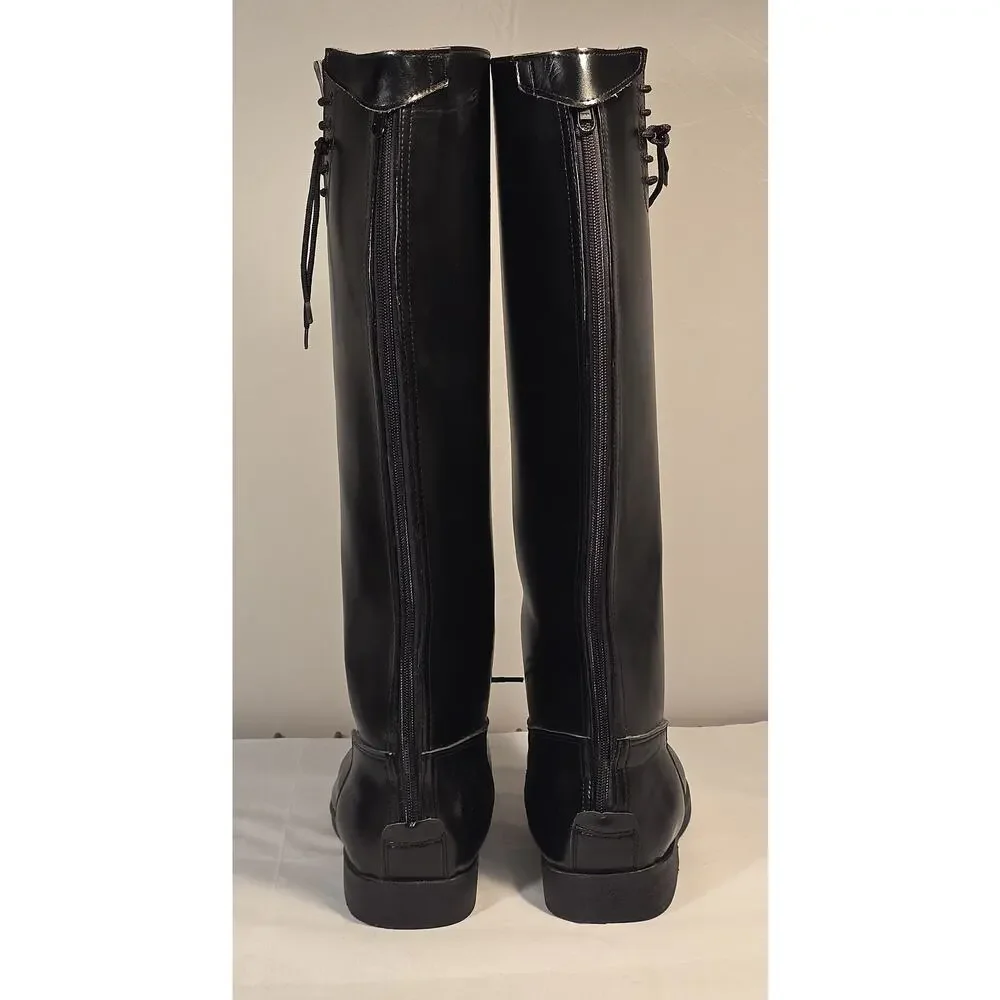Men's Hispar Tall Equestrian Riding Boots Black Leather Size 11.5